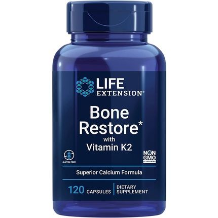 Life Extension Bone Restore With Vitamin K2 120 Capsules