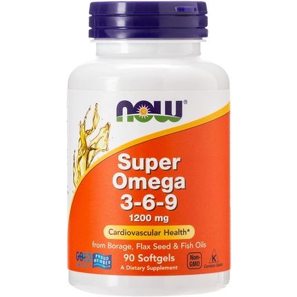 Now Foods Super Omega 3-6-9 1200Mg Softgels - 90 Count