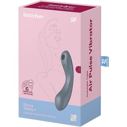 Satisfyer Curvy Trinity 1 Pressure Wave Vibrator 17.5Cm