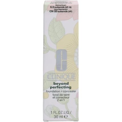 Clinique Beyond Perfecting Foundation And Concealer 06 Buttermilk 30Ml - Image 3