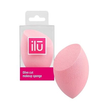 T4B Ilu Olive Cut Shaped Pink Makeup Sponge
