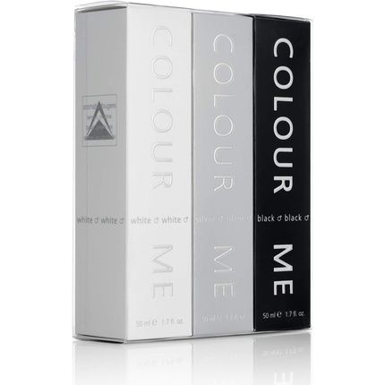 Colour Me White/Silver/Black Triple Pack Fragrance For Men 3 X 50Ml Eau De