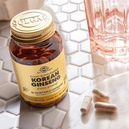 Solgar Korean Ginseng Vegetable Capsules Improves Concentration For Energy And Vitality 50 Capsules