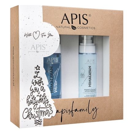 Apisset Christmas Set Himalayan Micellar Cleansing Foam 150Ml And Moisturizing Milky Booster 100Ml