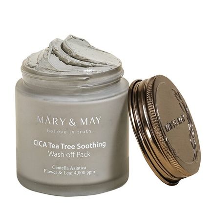 Mary&May Cica Teatree Soothing Wash Off Pack 4.4 Fl Oz / 125G - Centella Asiatica Extract, Tea Tree, Pore Care, Trouble Relief, Mask Wash Off - Vegan, Ewg Ingredients - Image 3