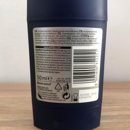 Nivea Men Stick Body Silver Protect Antiperspirant Deodorant 48H 50Ml