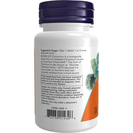Gtf Chromium 200Mcg 100 Tablets - Image 3