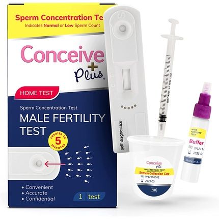 Conceive Plus Male Fertility Test Accurate Sperm Count Test Complete Kit - Convenient And Easy To Use
