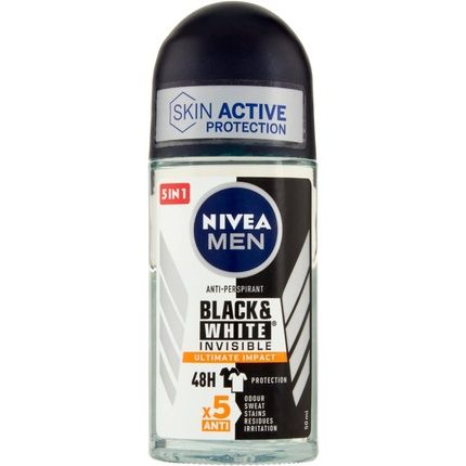 Beiersdorf Nivea Men Black&White Invisible Ultimate Protection Roll On Deodorant 1600G