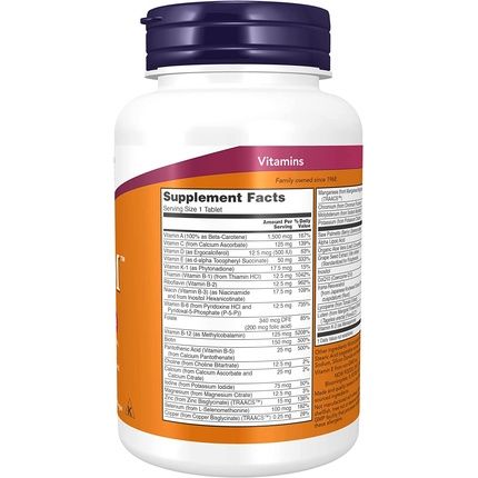 Now Adam Men'S Multivitamin With Saw Palmetto, Lycopene, Alpha Lipoic Acid, Coq10, Resveratrol & Grape Seed Extract 60 Tablets