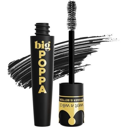 Wet N Wild Big Poppa Mascara Intensive Volumizing Formula With Castor Oil - Blackest Black