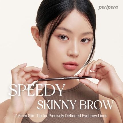 Peripera Speedy Skinny Brow Eyeliner - Long Lasting Super Slim Smudge Proof