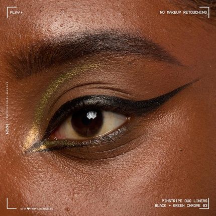 Nyx Professional Makeup Beetlejuice Pinstripe Duo Eye Liner Dual-Ended Black - Image 3