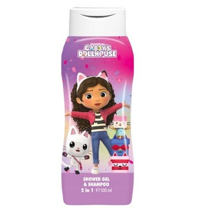 Air Val Gabby'S Dollhouse Shower Gel And Shampoo For Children 2 In 1 500Ml