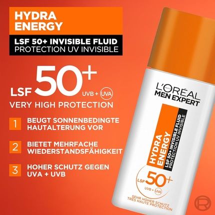 L'Oreal Men Expert Uv Sun Protection Spf 50 Invisible Fluid - Image 3