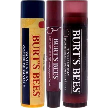 Burt'S Bees Gift Set Moisturizing Lip Balm Tinted Lip Balm And Lip Shimmer