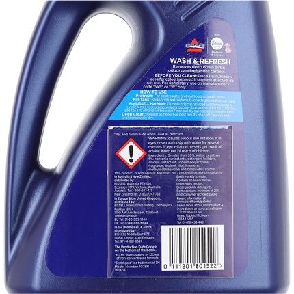 Bissell Wash & Refresh Febreze Carpet Cleaner Shampoo Concentrated 2X Formula Removes Stains & Neutralises Odours 1078N Blossom Breeze - Image 3