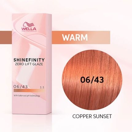 Wella Professionals Shinefinity Zero Lift Glaze 06/43 Copper Sunset Hair Color - Image 3