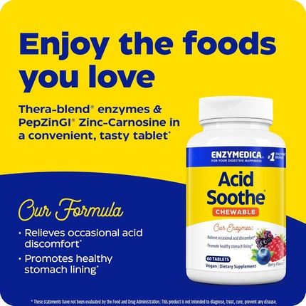 Enzymedica Acid Soothe Chewable For Heartburn And Indigestion Relief - Image 3