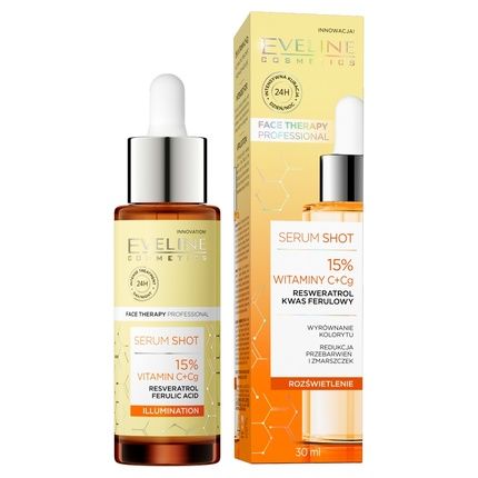 Eveline Serum Shot 15% Vitamin C + Cg Brightening Face Treatment 30Ml