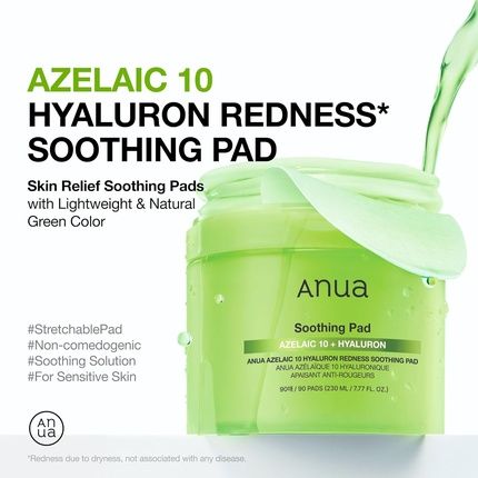 Anua Azelaic 10 Hyaluron Redness Soothing Pad For Troubled Skin & Spot Care