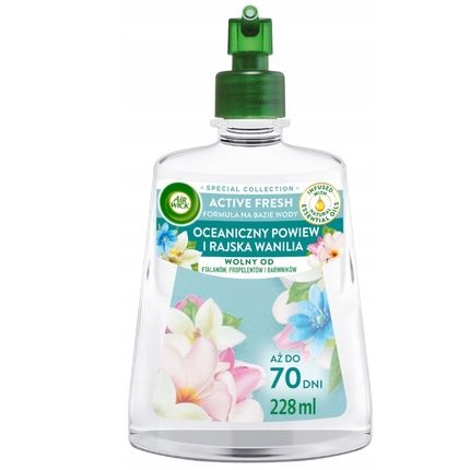 Air Wick Active Fresh Refill Ocean Breeze And Paradise Vanilla 228 Ml