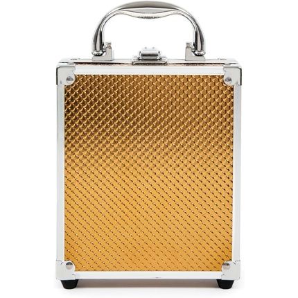 Mya Travel Professional Makeup Case With Shadows, Blush, Lipstick, Brushes - Mya Travel Gold