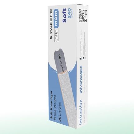 White Soft Interchangeable File Blades Staleks Expert Dfce-20-240/25W Grain