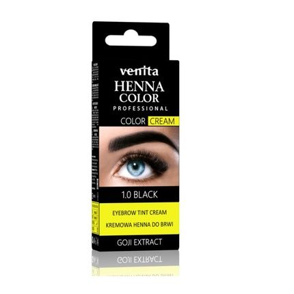 Venita Henna Color Professional Creamy Eyebrow Henna 1.0 Black 30G