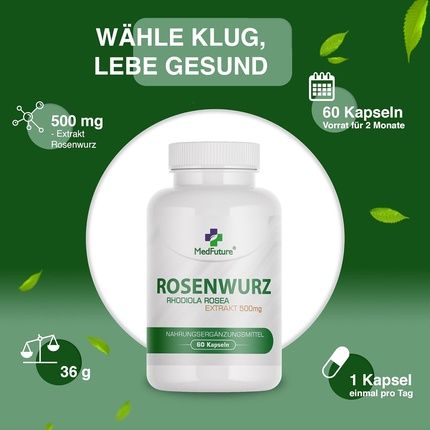 Rhodiola Rosea Extract 500Mg 60 Capsules