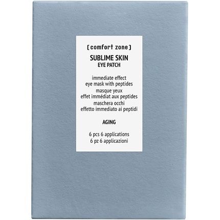 Comfort Zone Sublime Skin Eye Patches Refreshing Gel Masks For Puffy Eyes With Peptides Vegan White 6 Applications