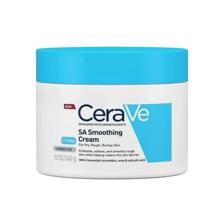Cerave Sa Smoothing Cream Antiroughness 340G Moisturizing Softening Cream For Dry To Very Dry Skin