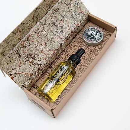 Captain Fawcett Private Stock Beard Oil And Moustache Wax Gift Set