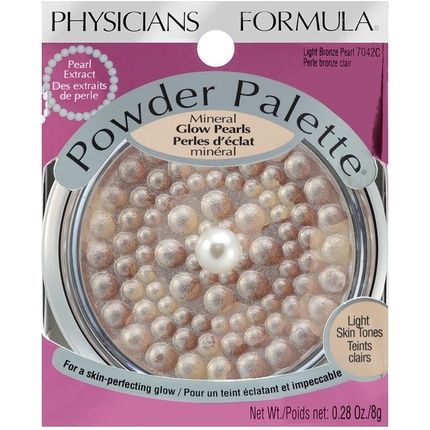Physicians Formula Powder Palette Mineral Glow Pearls Bronzer With Shimmering Pigments And Mineral Powder Light Bronzer
