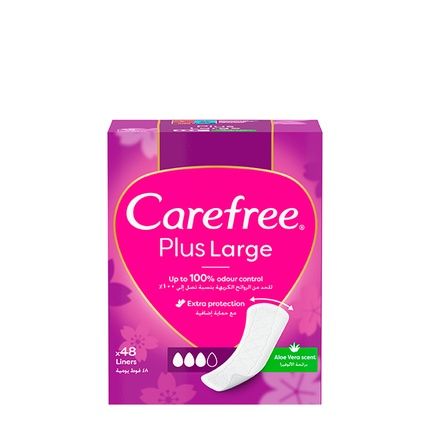 Carefree Plus Large Daily Pads Aloe Vera 48 Units