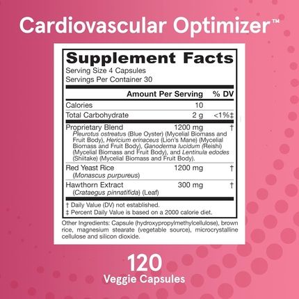 Jarrow Formulas Cardiovascular Optimizer With Lion'S Mane, Reishi, And Shiitake