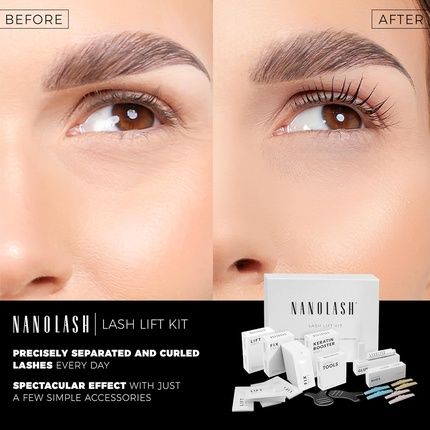 Nanolash Lash Lift And Lamination Kit Diy Eyelash Lifting All-In-One Up To 10 Applications Long-Lasting Effect Gentle Protection