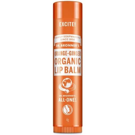 Dr Bronner'S Orange Ginger Lip Balm With Organic Oils And No Synthetic Ingredients 4G