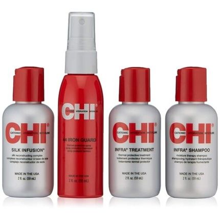 Chi Travel Set Shampoo, Conditioner, Silk Infusion, Heat Protection Spray - Image 3