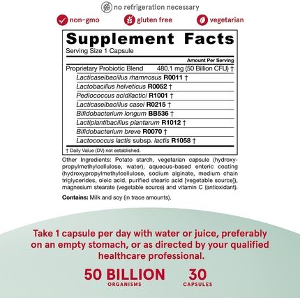 Jarrow Formulas Jarro-Dophilus Eps Clinically Studied Multi-Strain Probiotic 50 Billion Cfu 30 Count - Image 3