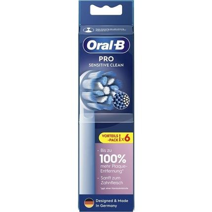 Oral-B Pro Sensitive Clean Electric Toothbrush 6 Pack Soft Teeth Cleaning X-Shaped Bristles