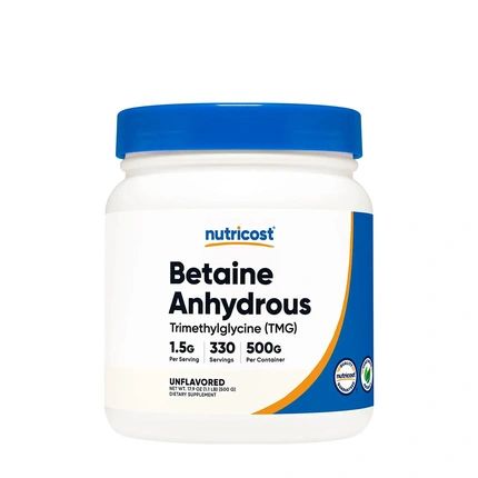 Nutricost Betaine Anhydrous Trimethylglycine Powder 500G