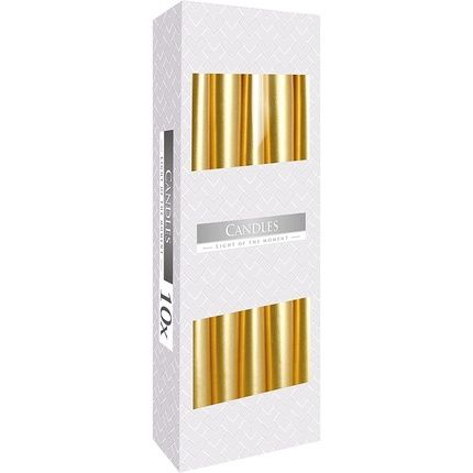 Bispol Tapered Metallic Candles 245/23 Mm - Gold