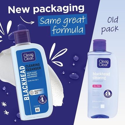 Clean & Clear Blackhead Clearing Oil-Free Cleanser 200Ml