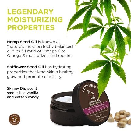 Hemp Seed Skin Butter Total Body Moisturizer 8 Oz Hemp Seed Oil Jojoba - Image 3