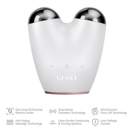Geske Smartappguided Microcurrent Face-Lifter 6 In 1 Facial Lifting Face & Jawline Trainer Face Tightening Anti Aging Device Microcurrent Against Wrinkles Double Chin Remover Starlight