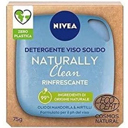 Nivea Naturally Clean Solid Face Cleanser 75G
