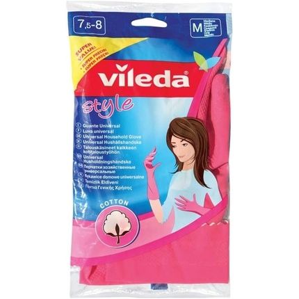 Vileda Universal Gloves - Size M Rose M 2 Pack
