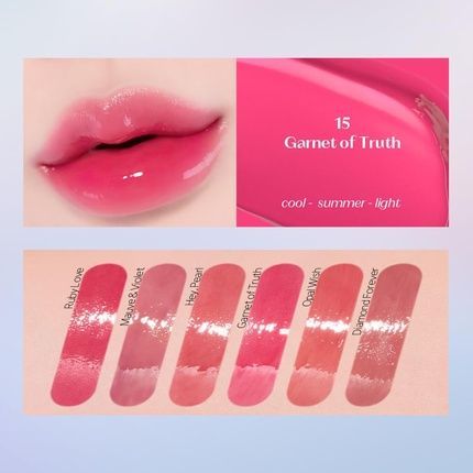 Etude Over Glowy Lip Stain Tint 15 Garnet Of Truth Non-Sticky Vegan Lip Tint - Image 3