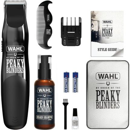 Wahl And Peaky Blinders Beard Trimmer Gift Set Men'S Stubble Trimmers Facial Hair Trimming Beard Shampoo Beard Care Men'S Grooming